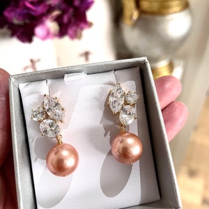 Mother of the Bride Gift, Wedding Jewerly, Mother of The Groom, Gift From Bride, Pearl Earrings, Mother Gift From Daughter E101 image 8