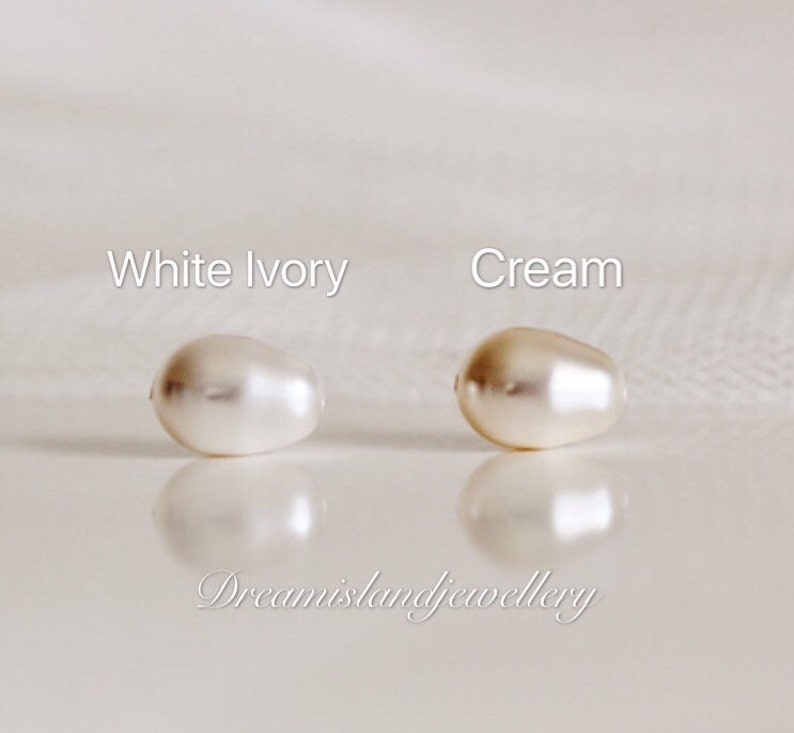Pearl Bridal Earrings Drop Pearl Earrings For Brides Wedding image 5