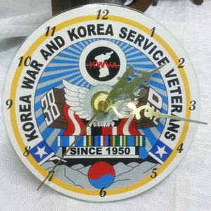 CD Clock Korean War Veteran 38 DMZ Blue Free Shipping