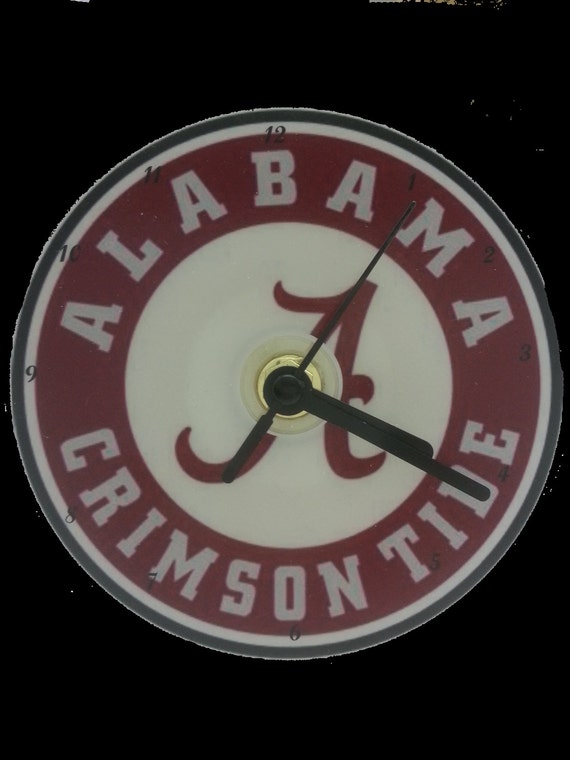 CD Clock Alabama Crimson Tide FREE SHIPPING Etsy