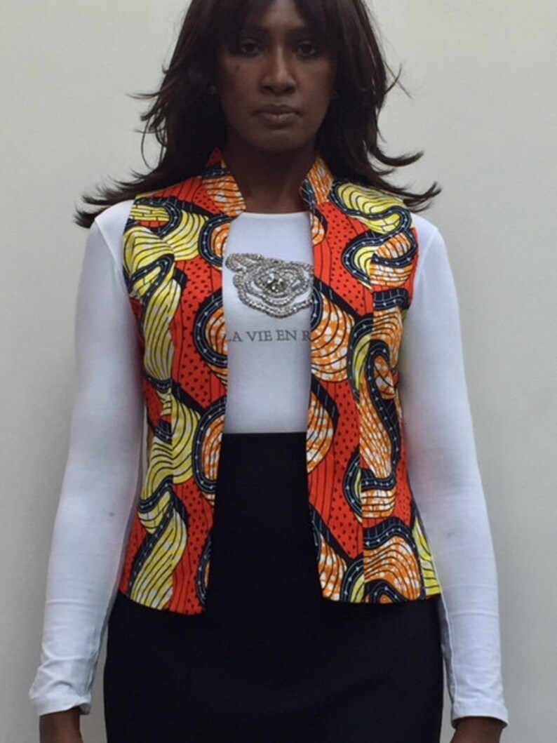 multi coloured waistcoat