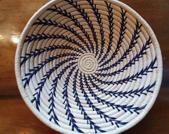 Hand made basket large coiled African basket