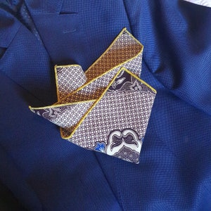 Mens Pocket Square Handmade cotton contemporary multi colour. African print pocket square men&#39;s handkerchief, gift for men, groomsmen square