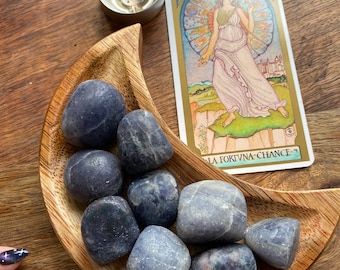 Iolite Tumbled Stone » Third Eye Chakra Stone » Crystal Grid Stones » Iolite Grid Stones » Violet Flame Crystal » Small Iolite