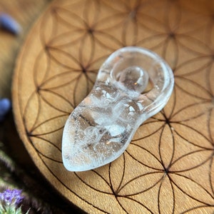 Crystal Goddess Miniature Totem Tiny Goddess Crystal Reiki Infused Divine Feminine Carving Clear Quartz