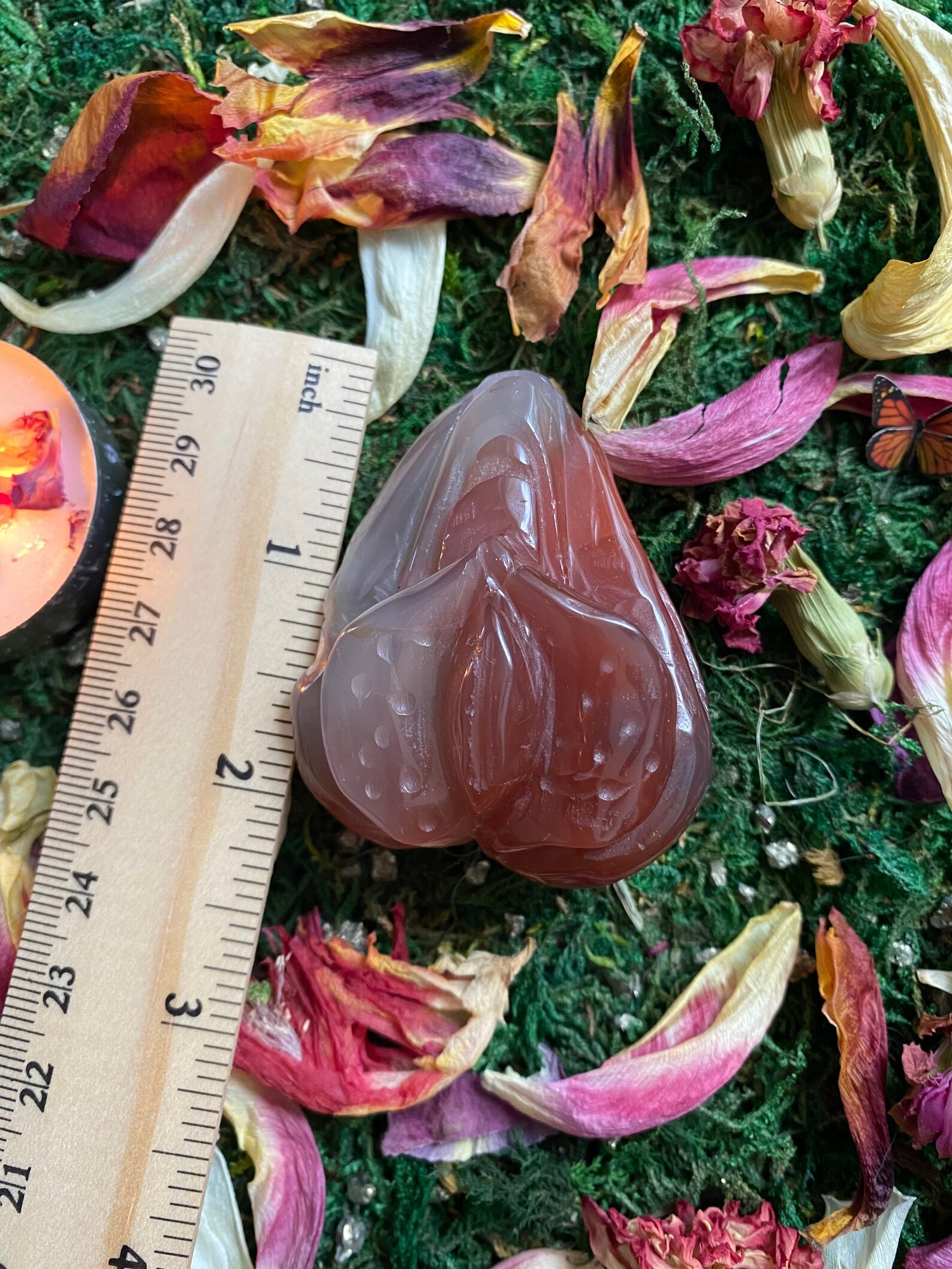 Carnelian Yoni Carving Yoni Flower Carving Divine Feminine Etsy