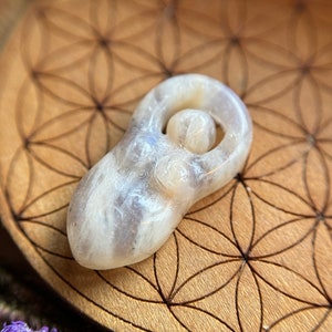 Crystal Goddess Miniature Totem Tiny Goddess Crystal Reiki Infused Divine Feminine Carving Moonstone