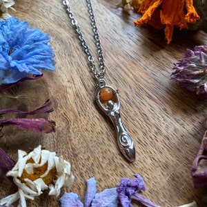 Custom Crystal Goddess Necklace Handmade Goddess Necklace with the Stone of Your Choosing image 7