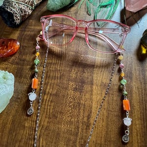 Groovy Kristall Brillenkette » Smiley Retro Brillenkette