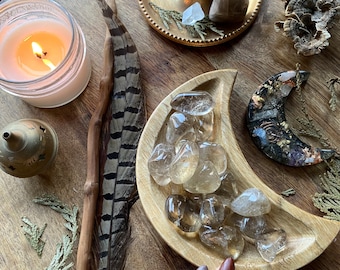Tumbled Natural Citrine » Natural Citrine Crystal » Natural Citrine Tumbled Stone from Brazil