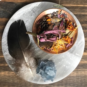 3 &quot;- 15&quot; Selenit Ladeplatte // Selenit Chakra Reinigung Station // Weiße Selenit Disk Aufladung // Selenit Ladeplatte