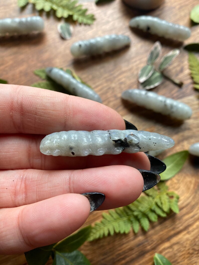 Labradorite Caterpillar Crystal Crystal Caterpillar Metaphysical Metamorphosis Energy Stones for Transformation & Change image 7