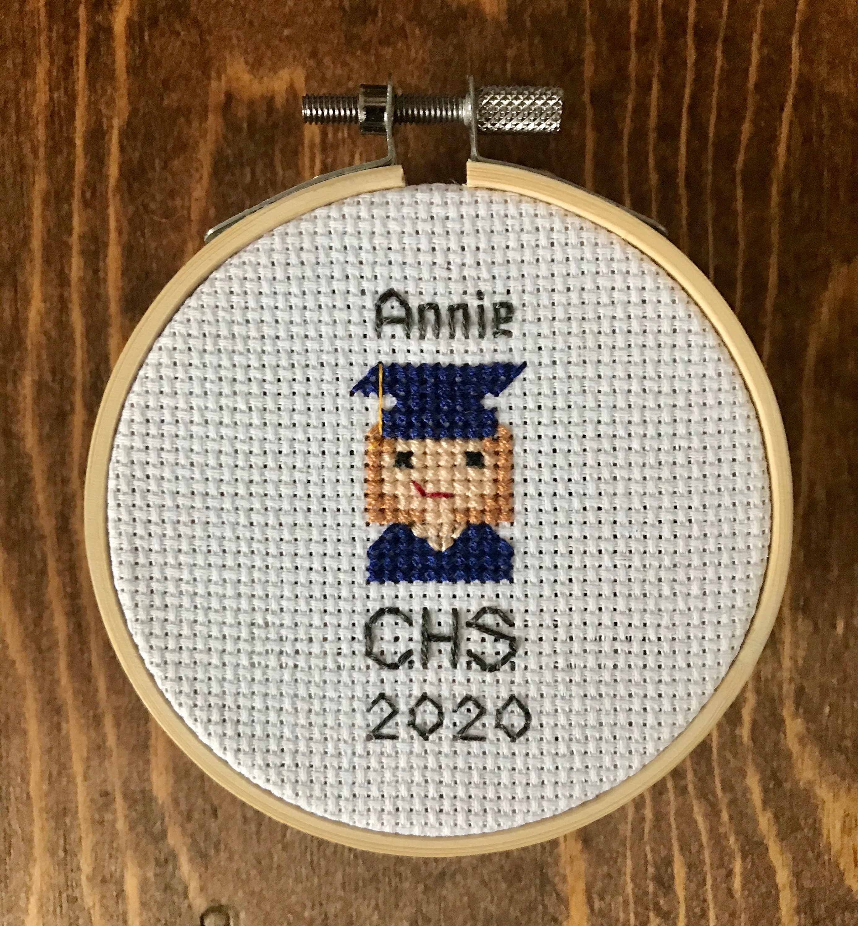 Custom Graduation Cross Stitch Portrait Etsy