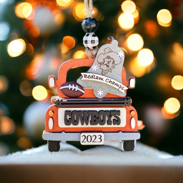 Oklahoma State Cowboys Bedlam Champs Ornament, OSU Pokes Christmas Ornament or Gift, Beat OU