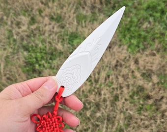 6" KPOP Shin-Kal Zoey Dagger 3D Printed Bone White (Single)