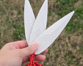 6" KPOP Shin-Kal Zoey Dagger 3D Printed Bone White (3 pc.)