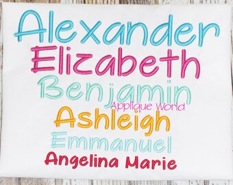 The Happy Giraffe Embroidery Font, BX Fonts