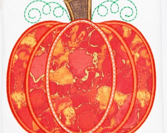 Diseño de bordado de calabaza de Halloween (descarga digital)