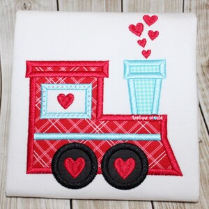 Love Train Applique Embroidery, Valentine&#39;s Day Love Train Applique Embroidery, Machine Embroidery Love Train Applique, Holidays Applique