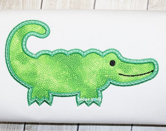 Alligator, Conception de broderie d’applique, Téléchargement instantané, Application de broderie à la machine, Applique d’alligator, Broderie d’alligator, Applique pour enfant