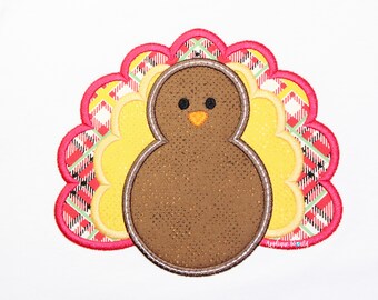 Thanksgiving Turkey Applique, Embroidery Design (Digital File)