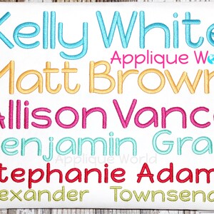 Happy World Embroidery Font, BX Font