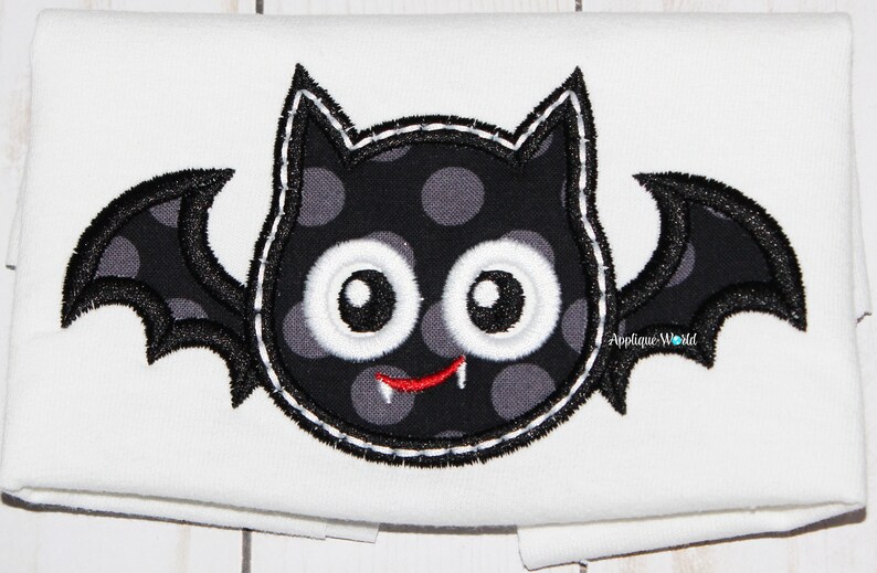 Bat Applique Machine Embroidery Pattern, Fall Applique (digital ...