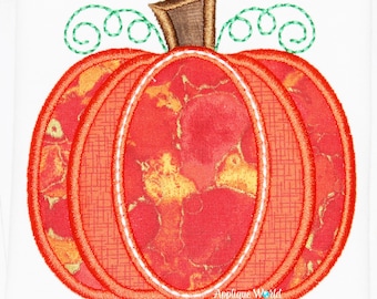 Diseño de bordado de calabaza de Halloween (descarga digital)