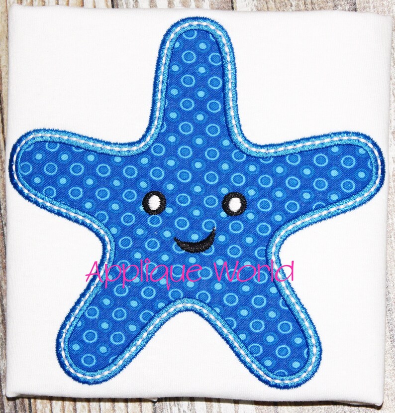 Starfish Applique Embroidery Design Etsy