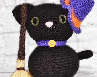 Crochet Amigurumi Stuffed Animals and Plushies Halloween Black Cat
