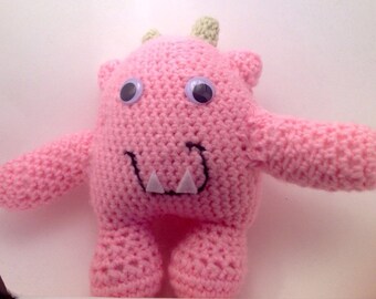 Crochet Pink Hug Monster