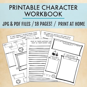 Dungeons and Dragons Character Backstory Workbook - DnD RPG Journal Instant Download - 18 Pages!