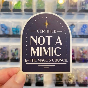 Not a mimic grappige sticker kerkers en draken