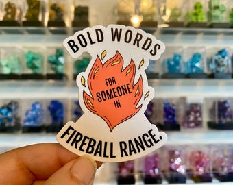 Fireball Range - Funny Dungeons and Dragons Sticker