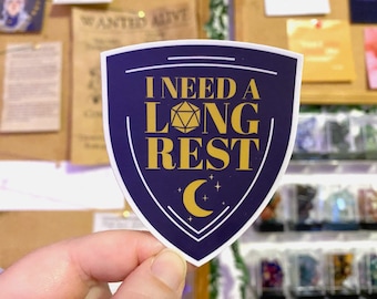 I Need a Long Rest, Funny Dungeons and Dragons Sticker
