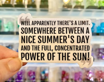 Concentrated Power of the Sun - Funny Astarion Quote - Baldur&#39;s Gate 3 Sticker