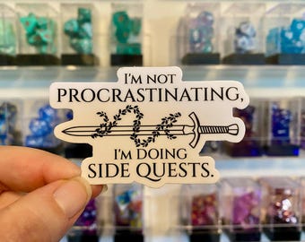 I'm Doing Side Quests - Funny Fantasy Sticker - DnD Themed Decal