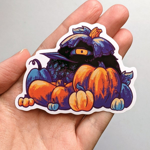 Pumpkin Patch Bird, Vinyl Sticker