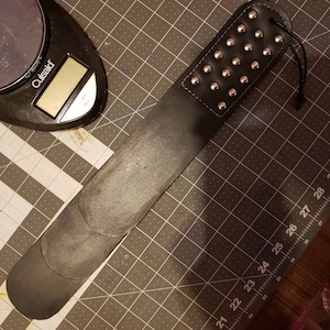 Leather slapper paddle spanking belt