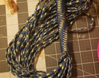 Black green blue and grey paracord flogger
