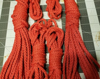 100 foot set red 6mm bondage shibari rope