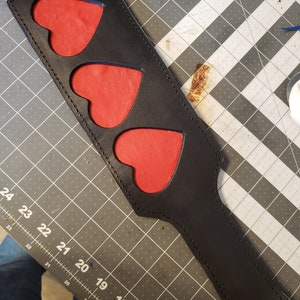 Black with red hearts #spanking #paddle