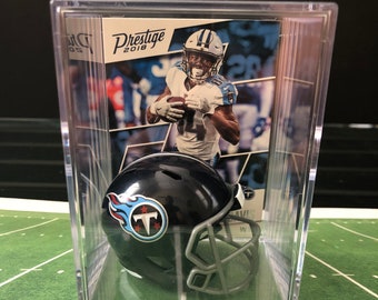 NEW Tennessee Titans Corey Davis Mini Helmet Shadowbox w/ card