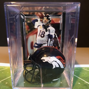 Denver Broncos NFL Players Mini Helmet Shadowbox w/ card