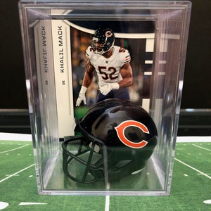Chicago Bears Khalil Mack Mini Capacete Shadowbox com cartão