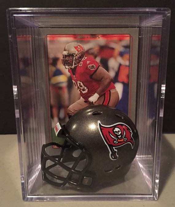 Tampa Bay Buccaneers NFL Helmet Shadowbox W/ Warren Sapp Card
