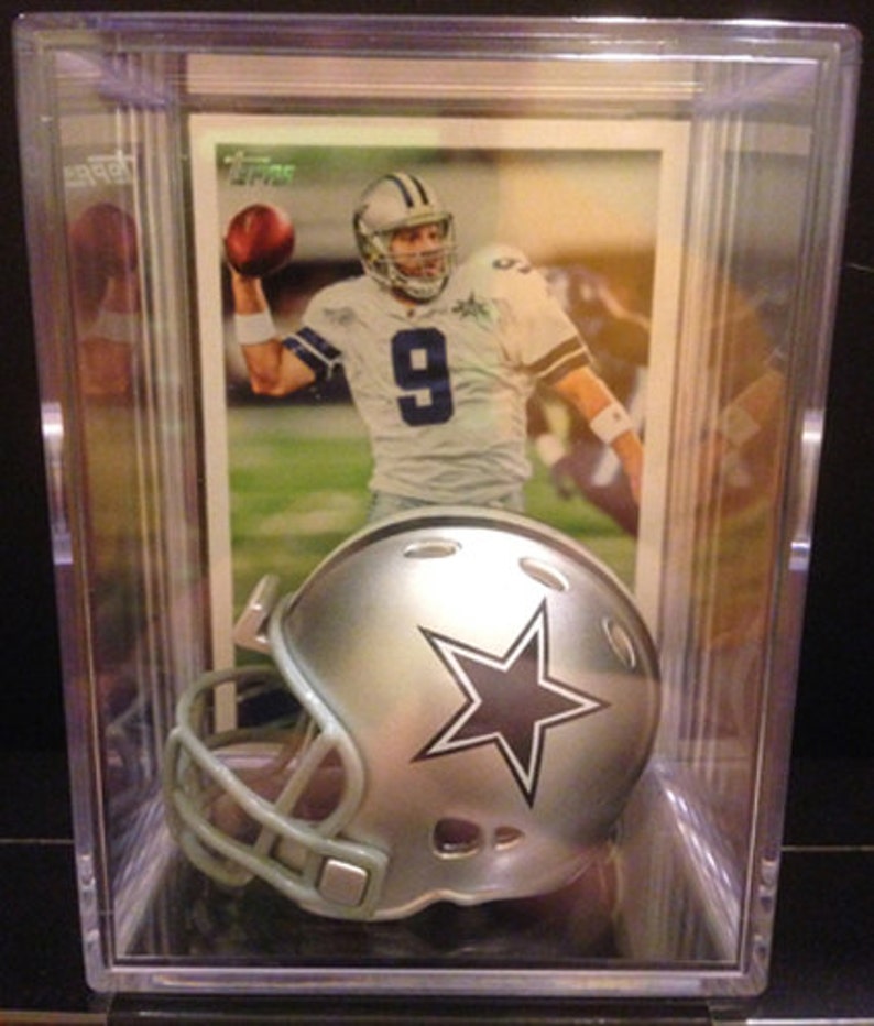 Dallas Cowboys NFL Players Mini Helmet Shadowbox w/ card Tony Romo