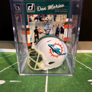Miami Dolphins Dan Marino Mini casque Shadowbox avec carte