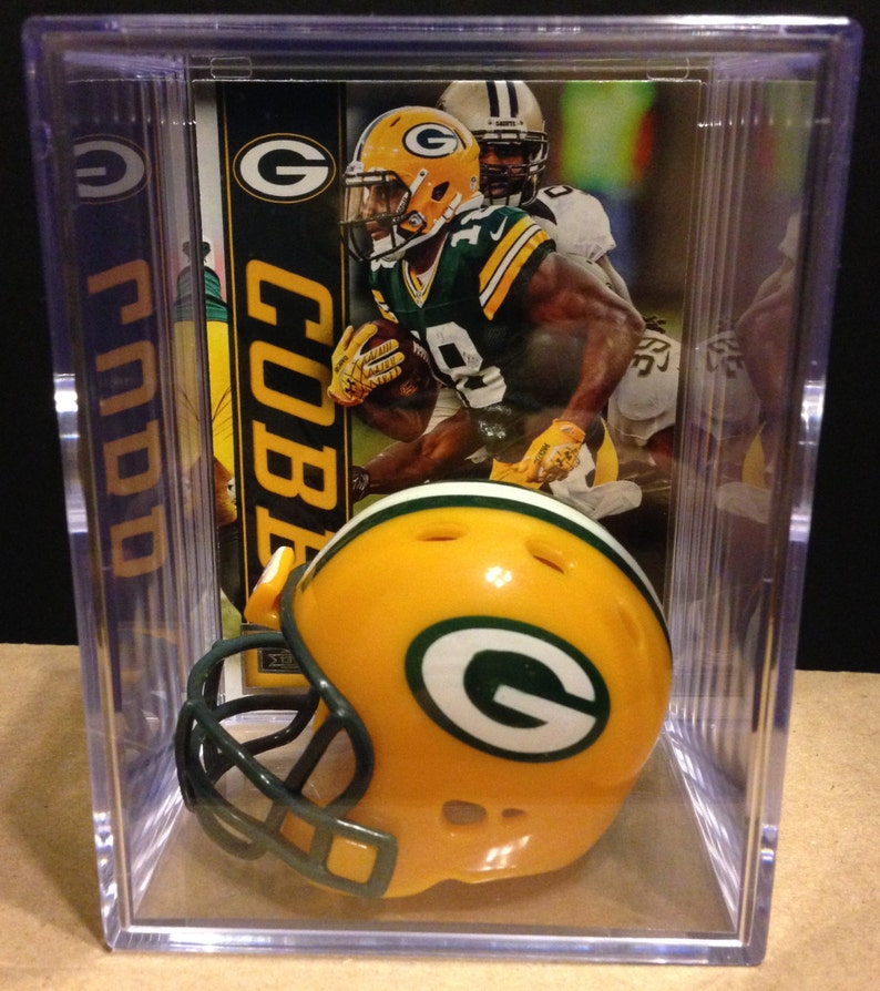 Green Bay Packers NFL Players Mini Helmet Shadowbox w