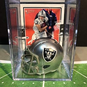 Las Vegas Raiders Hunter Renfrow Mini Casque Shadowbox avec carte
